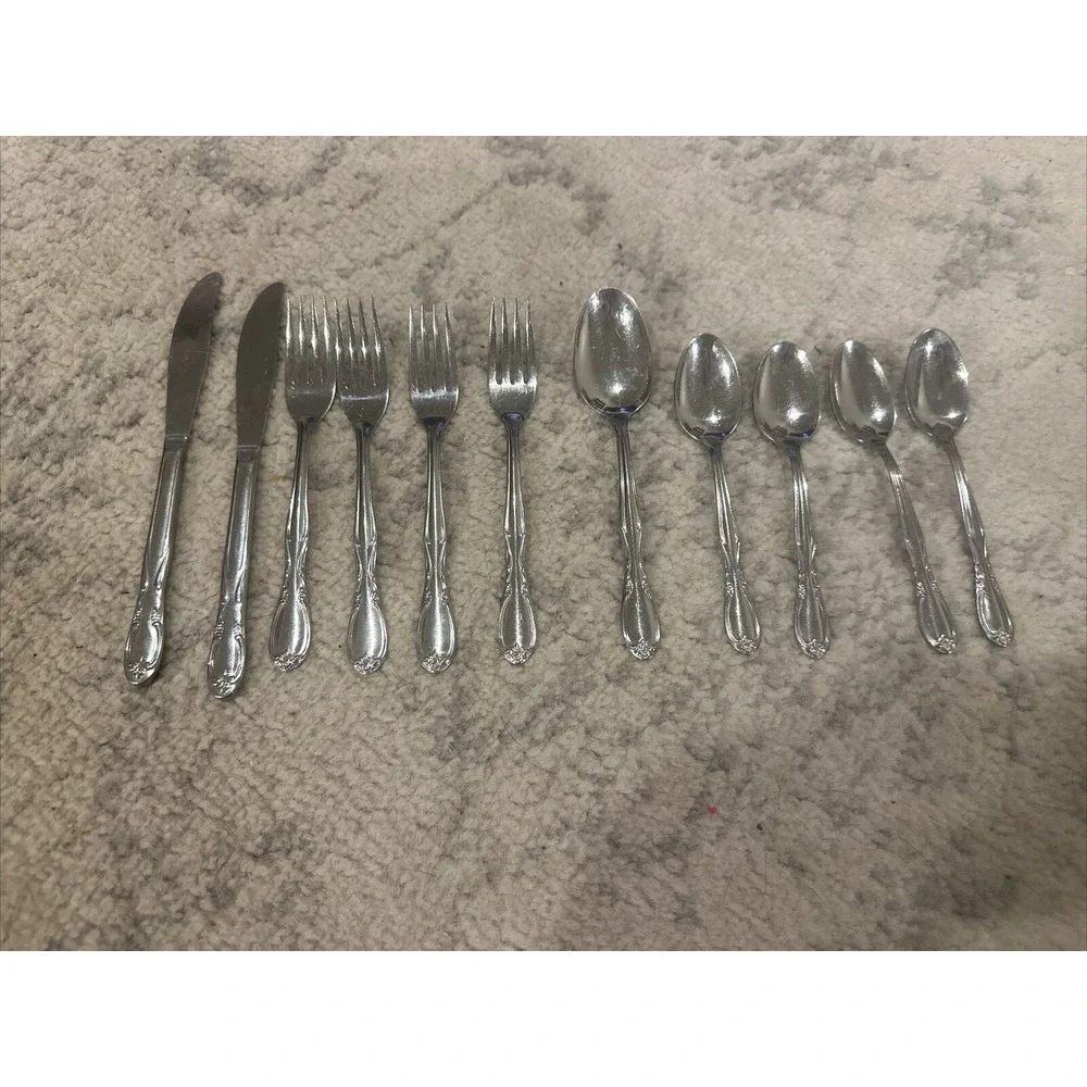 11‎ PCs Superior Stainless USA CHAPEL HILL Flatware Set vintage stainless steel